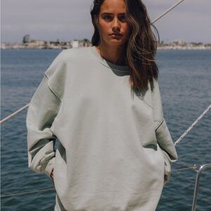 Daily Drills Unisex Oversized Crew in Harbor